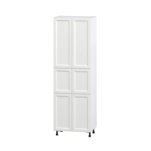 Hugo&Borg Riviera 30-in W x 94.5-in H x 24-in D Bright White Pantry Fully Assembled Cabinet (Recessed Panel Shaker Door Style)