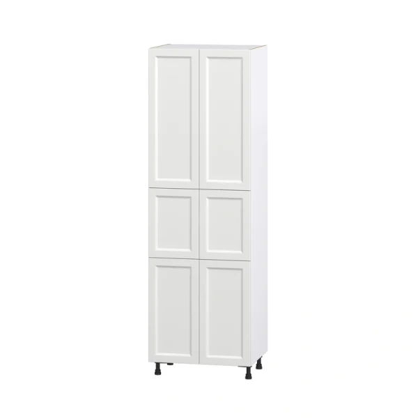 Hugo&Borg Riviera 30-in W x 94.5-in H x 24-in D Bright White Pantry Fully Assembled Cabinet (Recessed Panel Shaker Door Style)