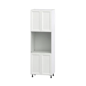 Hugo&Borg Riviera 30-in W x 94.5-in H x 24-in D Bright White Single Oven Pantry Fully Assembled Cabinet (Recessed Panel Shaker Style)