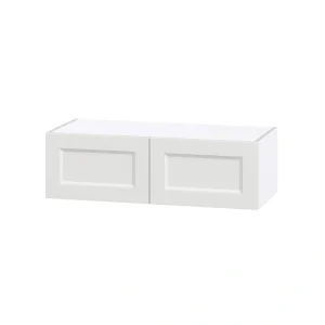 Hugo&Borg Riviera 33-in W x 10-in H x 14-in D Bright White Wall Fully Assembled Cabinet (Recessed Panel Shaker Door Style) T726920910