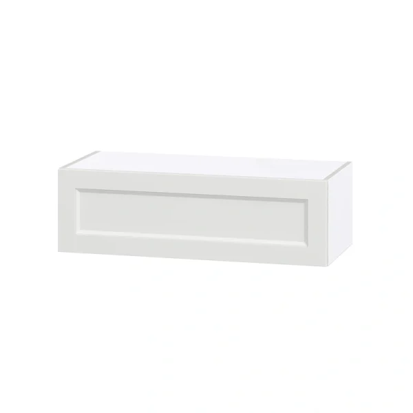 Hugo&Borg Riviera 33-in W x 10-in H x 14-in D Bright White Wall Fully Assembled Cabinet (Recessed Panel Shaker Door Style) T726920914