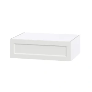Hugo&Borg Riviera 33-in W x 10-in H x 24-in D Bright White Wall Fully Assembled Cabinet (Recessed Panel Shaker Door Style) T726920895