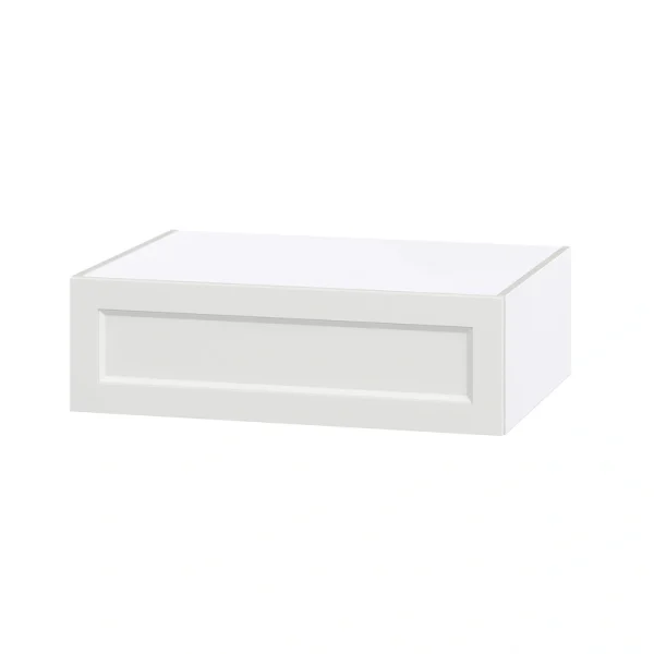 Hugo&Borg Riviera 33-in W x 10-in H x 24-in D Bright White Wall Fully Assembled Cabinet (Recessed Panel Shaker Door Style) T726920895