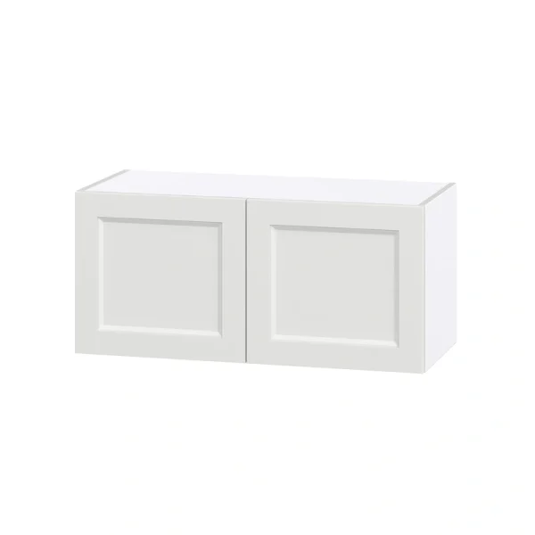 Hugo&Borg Riviera 33-in W x 15-in H x 14-in D Bright White Wall Fully Assembled Cabinet (Recessed Panel Shaker Door Style) T726920875