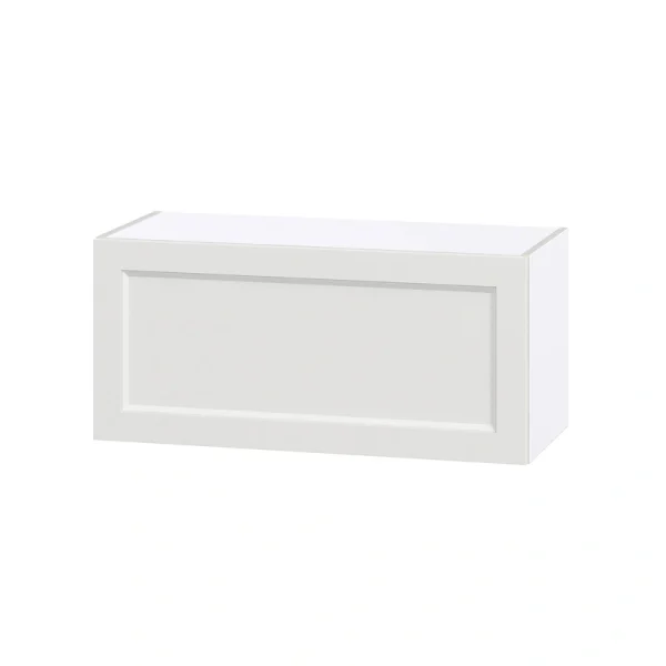 Hugo&Borg Riviera 33-in W x 15-in H x 14-in D Bright White Wall Fully Assembled Cabinet (Recessed Panel Shaker Door Style) T726920876
