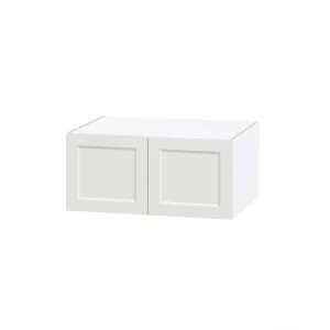 Hugo&Borg Riviera 33-in W x 15-in H x 24-in D Bright White Wall Fully Assembled Cabinet (Recessed Panel Shaker Door Style) T726920858