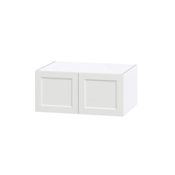 Hugo&Borg Riviera 33-in W x 15-in H x 24-in D Bright White Wall Fully Assembled Cabinet (Recessed Panel Shaker Door Style) T726920858