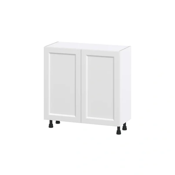 Hugo&Borg Riviera 33-in W x 34.5-in H x 14-in D Bright White Base Fully Assembled Cabinet (Recessed Panel Shaker Door Style)