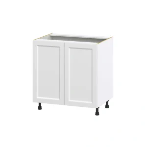 Hugo&Borg Riviera 33-in W x 34.5-in H x 24-in D Bright White 3-Drawers Base Fully Assembled Cabinet (Recessed Panel Shaker Style)