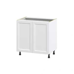 Hugo&Borg Riviera 33-in W x 34.5-in H x 24-in D Bright White Base Fully Assembled Cabinet (Recessed Panel Shaker Door Style)