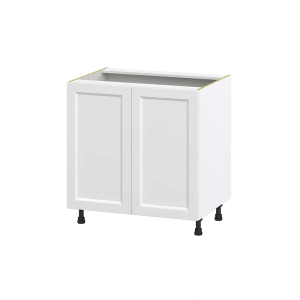 Hugo&Borg Riviera 33-in W x 34.5-in H x 24-in D Bright White Base Fully Assembled Cabinet (Recessed Panel Shaker Door Style)