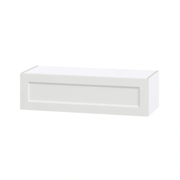 Hugo&Borg Riviera 36-in W x 10-in H x 14-in D Bright White Wall Fully Assembled Cabinet (Recessed Panel Shaker Door Style) T726920690