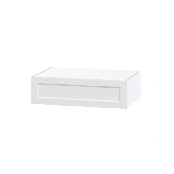 Hugo&Borg Riviera 36-in W x 10-in H x 24-in D Bright White Wall Fully Assembled Cabinet (Recessed Panel Shaker Door Style) T726920673