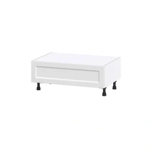 Hugo&Borg Riviera 36-in W x 14.5-in H x 24-in D Bright White 1-Drawer Base Fully Assembled Cabinet