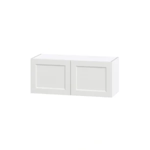 Hugo&Borg Riviera 36-in W x 15-in H x 14-in D Bright White Wall Fully Assembled Cabinet (Recessed Panel Shaker Door Style) T726919285