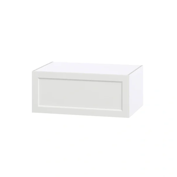 Hugo&Borg Riviera 36-in W x 15-in H x 24-in D Bright White Wall Fully Assembled Cabinet (Recessed Panel Shaker Door Style)