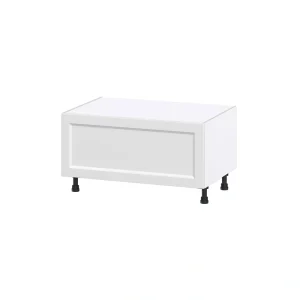 Hugo&Borg Riviera 36-in W x 19.5-in H x 24-in D Bright White 1-Drawer Base Fully Assembled Cabinet