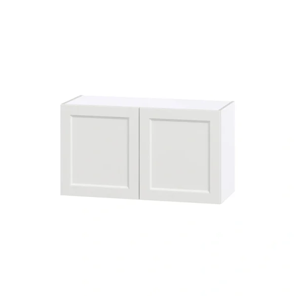 Hugo&Borg Riviera 36-in W x 20-in H x 14-in D Bright White Wall Fully Assembled Cabinet (Recessed Panel Shaker Door Style)