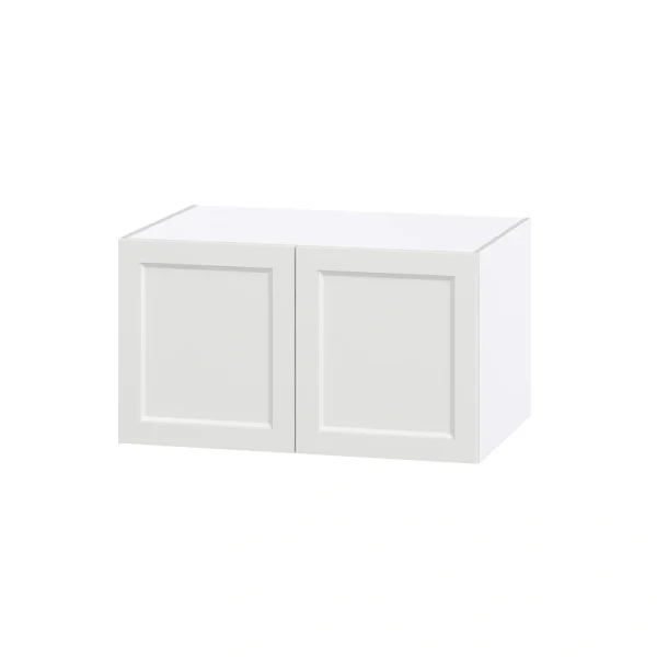 Hugo&Borg Riviera 36-in W x 20-in H x 24-in D Bright White Wall Fully Assembled Cabinet (Recessed Panel Shaker Door Style)