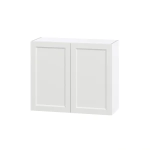 Hugo&Borg Riviera 36-in W x 30-in H x 14-in D Bright White Wall Fully Assembled Cabinet (Recessed Panel Shaker Door Style)