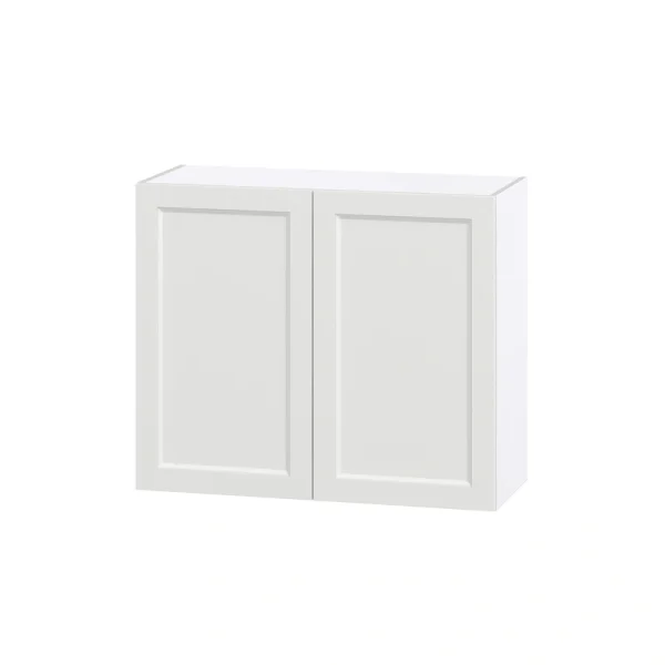 Hugo&Borg Riviera 36-in W x 30-in H x 14-in D Bright White Wall Fully Assembled Cabinet (Recessed Panel Shaker Door Style)