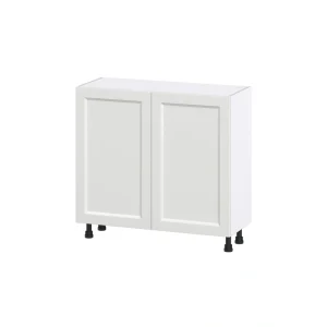 Hugo&Borg Riviera 36-in W x 34.5-in H x 14-in D Bright White Base Fully Assembled Cabinet (Recessed Panel Shaker Door Style)