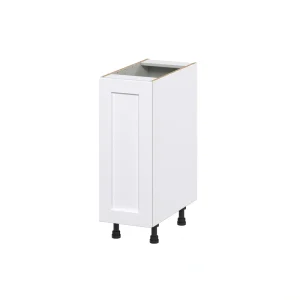 Hugo&Borg Rosemont 12-in W x 34.5-in H x 25-in D Glacier White 1-Drawer Pull-out Cabinet Base Fully Assembled Cabinet (Recessed Panel Style) T726919264