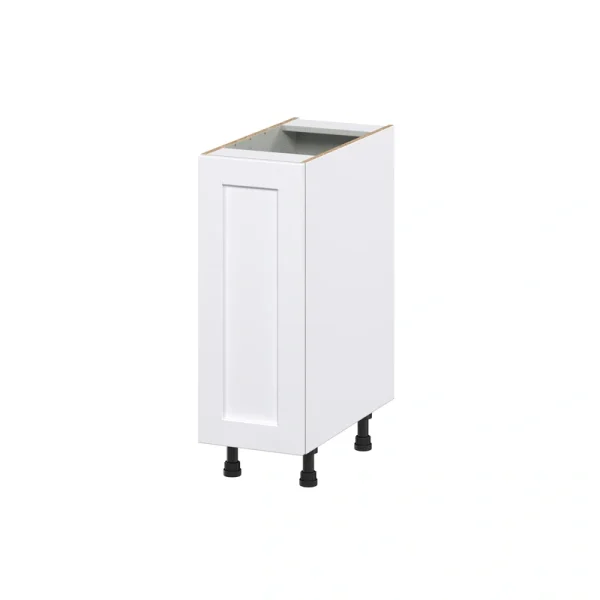 Hugo&Borg Rosemont 12-in W x 34.5-in H x 25-in D Glacier White 1-Drawer Pull-out Cabinet Base Fully Assembled Cabinet (Recessed Panel Style) T726919264