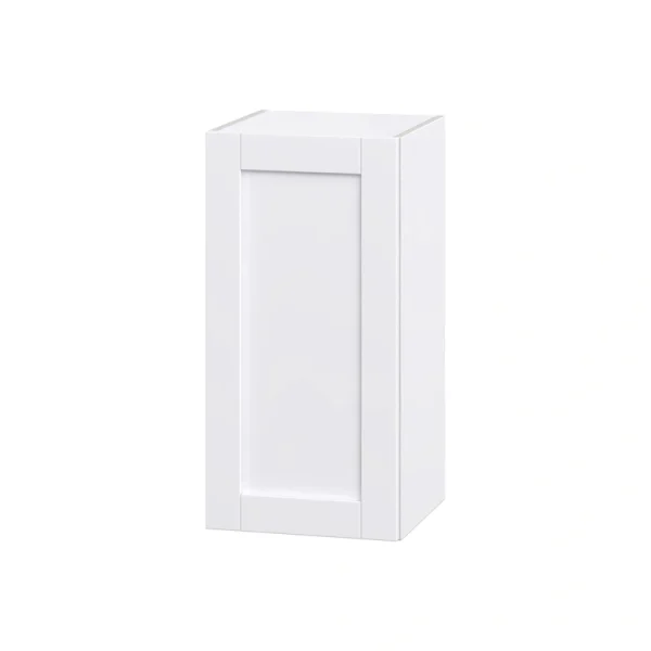 Hugo&Borg Rosemont 15-in W x 30-in H x 14-in D Glacier White Wall Fully Assembled Cabinet (Flat Panel Shaker Door Style)