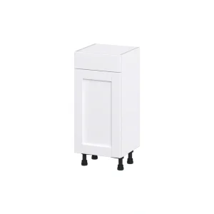 Hugo&Borg Rosemont 15-in W x 34.5-in H x 14-in D Glacier White 1-Drawer Base Fully Assembled Cabinet (Flat Panel Shaker Style)