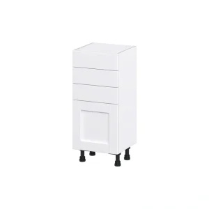 Hugo&Borg Rosemont 15-in W x 34.5-in H x 14-in D Glacier White 3-Drawers Base Fully Assembled Cabinet (Flat Panel Shaker Style) T726922481
