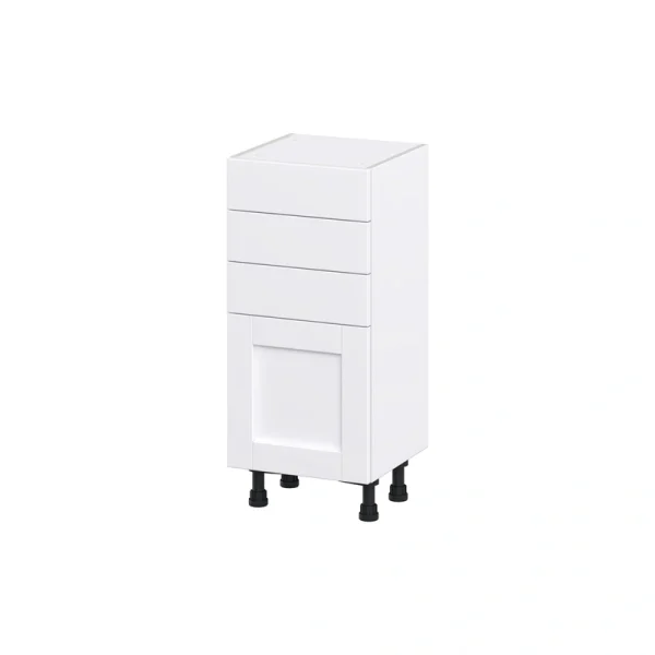 Hugo&Borg Rosemont 15-in W x 34.5-in H x 14-in D Glacier White 3-Drawers Base Fully Assembled Cabinet (Flat Panel Shaker Style) T726922481