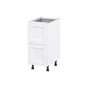Hugo&Borg Rosemont 15-in W x 34.5-in H x 24-in D Glacier White 2-Drawer Base Fully Assembled Cabinet
