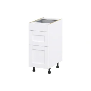 Hugo&Borg Rosemont 15-in W x 34.5-in H x 25-in D Glacier White 3-Drawer Base Fully Assembled Cabinet T726919234