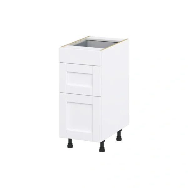 Hugo&Borg Rosemont 15-in W x 34.5-in H x 25-in D Glacier White 3-Drawer Base Fully Assembled Cabinet T726919234