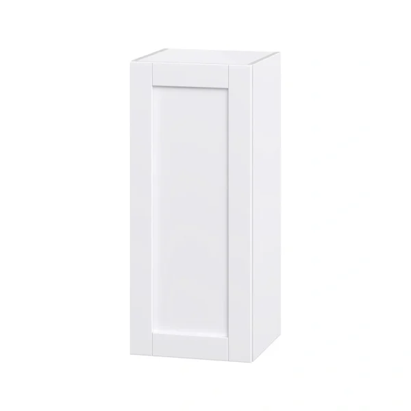 Hugo&Borg Rosemont 15-in W x 35-in H x 14-in D Glacier White Wall Fully Assembled Cabinet (Flat Panel Shaker Door Style)