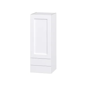 Hugo&Borg Rosemont 15-in W x 40-in H x 14-in D Glacier White 2-Drawers Wall Fully Assembled Cabinet (Recessed Panel Shaker Style)