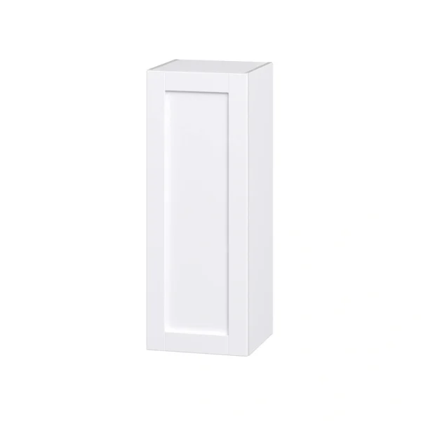 Hugo&Borg Rosemont 15-in W x 40-in H x 14-in D Glacier White Wall Fully Assembled Cabinet (Recessed Panel Shaker Door Style)