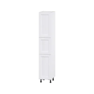 Hugo&Borg Rosemont 15-in W x 84.5-in H x 24-in D Glacier White Pantry Fully Assembled Cabinet (Flat Panel Shaker Door Style)