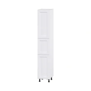 Hugo&Borg Rosemont 15-in W x 89.5-in H x 24-in D Glacier White Pantry Fully Assembled Cabinet (Flat Panel Shaker Door Style)
