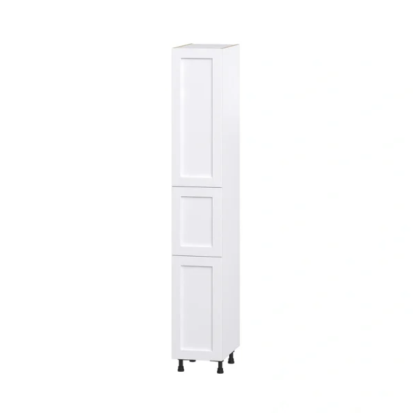Hugo&Borg Rosemont 15-in W x 94.5-in H x 24-in D Glacier White Pantry Fully Assembled Cabinet (Recessed Panel Shaker Door Style)
