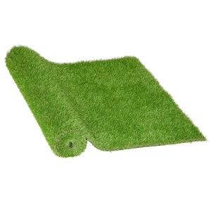 Huluwat 3 ft. x 10 ft. Green Thick Realistic Artificial Grass Rug with Simulated Look and Feel UV Protection 1.25″ Pile Height