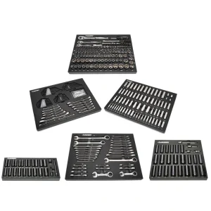 Husky 1/4 in., 3/8 in. and 1/2 in. Drive Mechanics Tool Set with Impact Sockets and EVA Storage Trays (370-Piece)