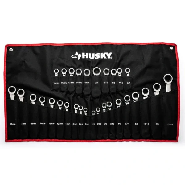 Husky Ratcheting Wrench Set with Pouch (30-Piece)