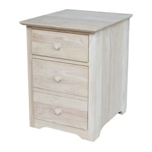 International Concepts Unfinished 2-Drawer 18.1-in File Cabinet