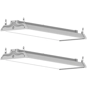 J&H LED 2 ft. 250-Watt Equivalent 15,400 Lumens 110-Watts Integrated LED White High Bay Light 120-277 Volt 5000K (2-Pack)
