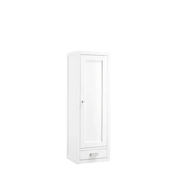 James Martin Vanities Addison 14.9-in x 45-in x 11.9-in Glossy White Soft Close Bathroom Wall Cabinet