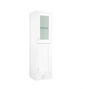 James Martin Vanities Addison 14.9-in x 5.6-in x 14.9-in Glossy White Soft Close Bathroom Wall Cabinet