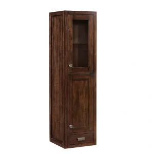 James Martin Vanities Addison 14.9-in x 55.6-in x 14.9-in Mid-century Acacia Soft Close Bathroom Wall Cabinet