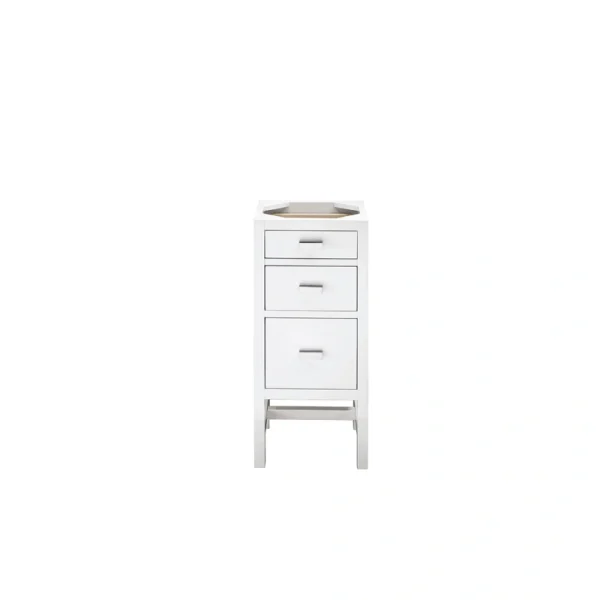 James Martin Vanities Addison 15-in x 33.3-in x 15-in Glossy White Soft Close Bathroom Wall Cabinet